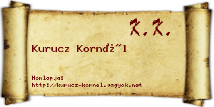 Kurucz Kornél névjegykártya