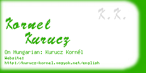 kornel kurucz business card